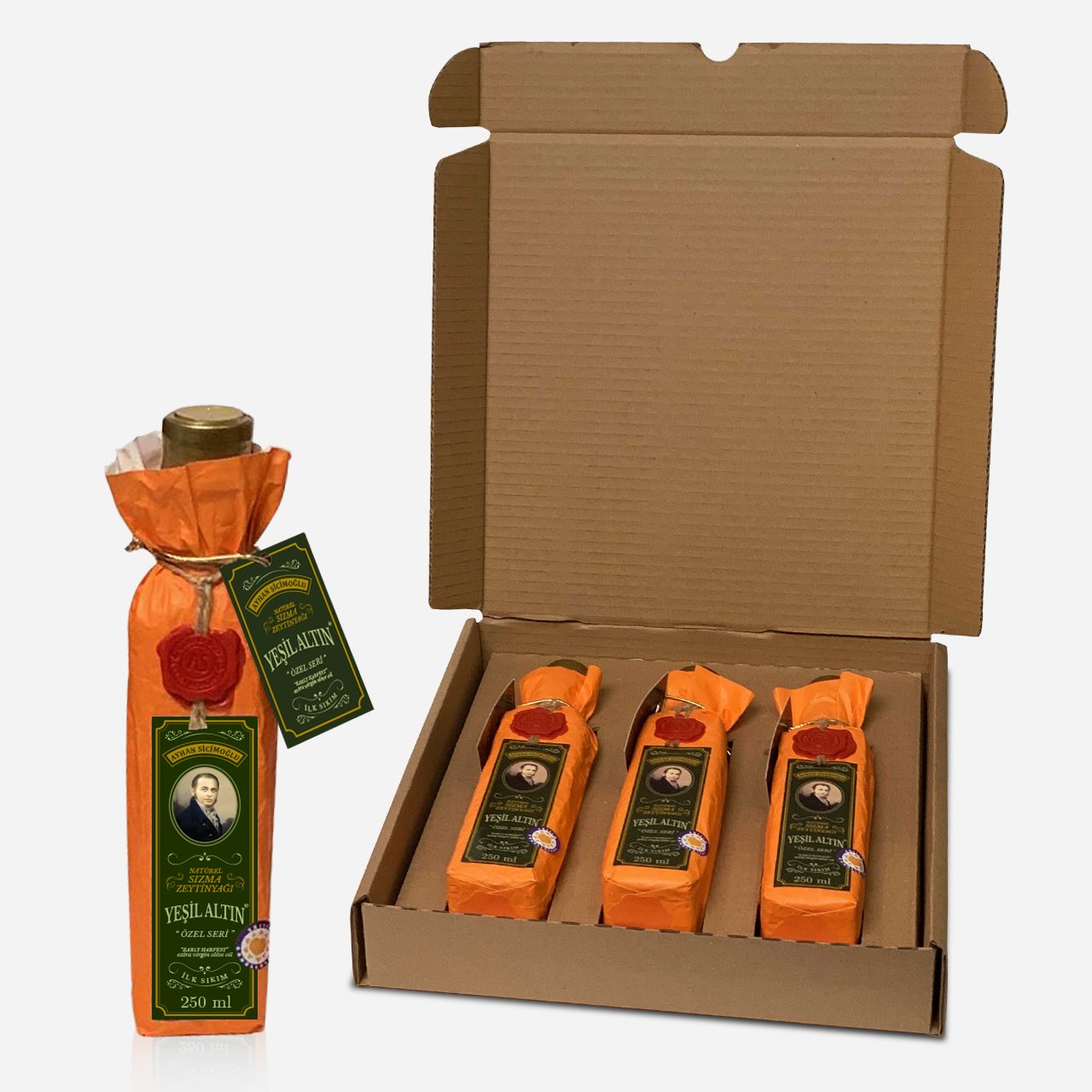 <b><font color=#ff0000> YENİ SEZON </font></b> Yeşil Altın Seri 250 ml (3'lü set) Kargo Dahil
