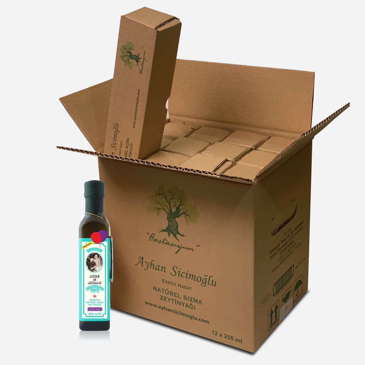 Çocuklara Özel Organik Natürel Sızma Zeytinyağı 250 ml 12'li set (Kargo Dahil)