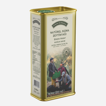 <b><font color=#ff0000> YENİ SEZON </font></b>  1 L Erken Hasat Soğuk Sıkım Nat. Sızma Zeytinyağı Kargo Dahil